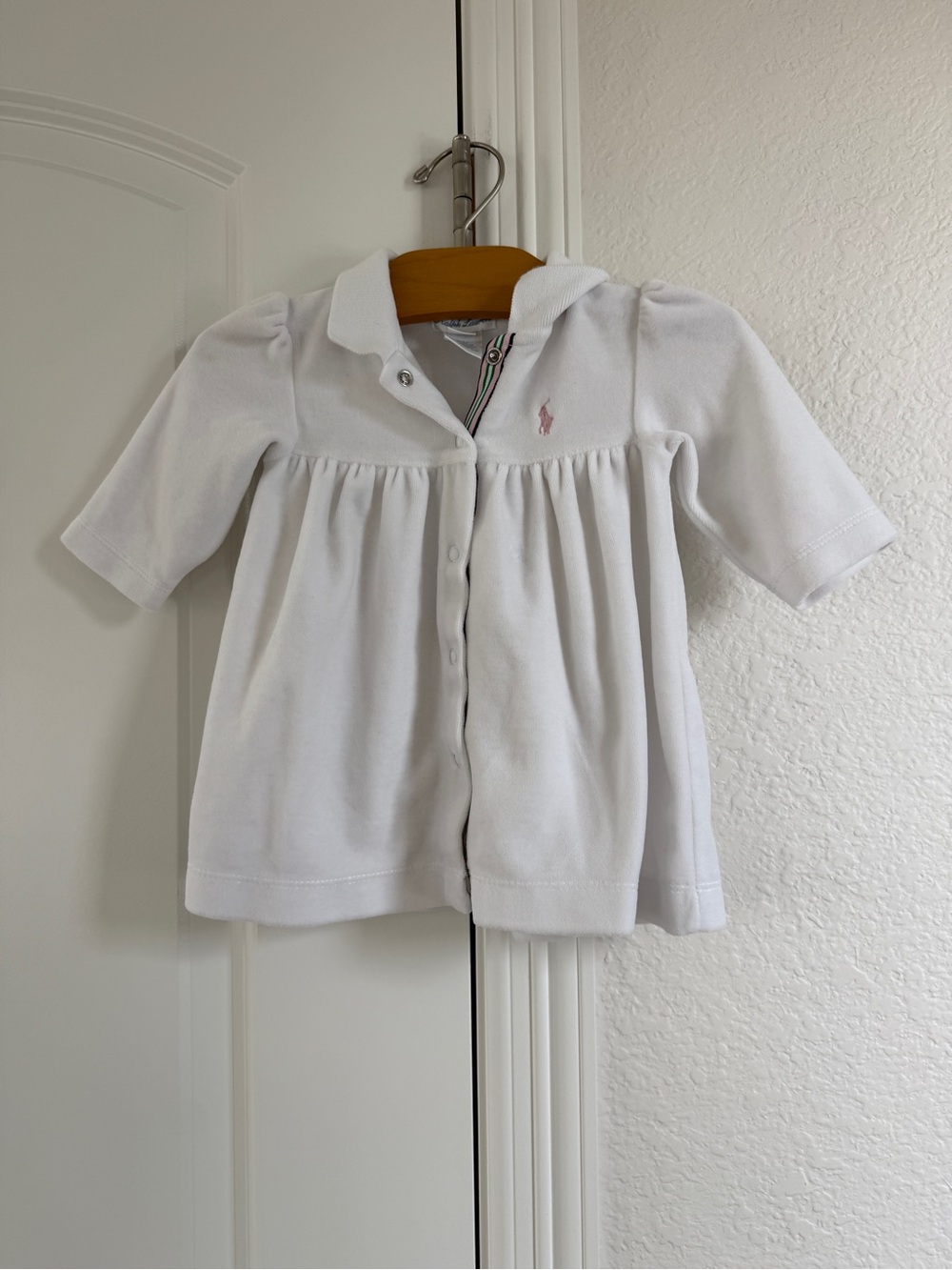 Ralph Lauren Baby Velour White top 6m